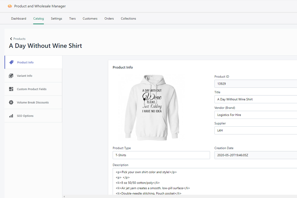 Product and Wholesale Manager V2.0.5