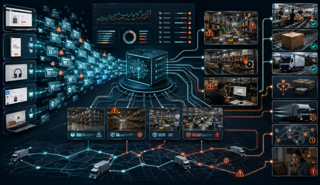 Fulfillment operation struggling to manage increasing order volume across warehouses and sales channels