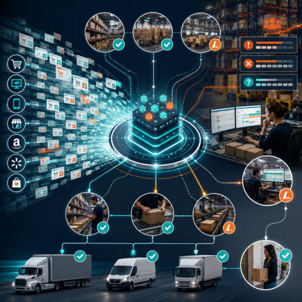 Fulfillment operation struggling to manage increasing order volume across warehouses and sales channels